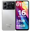 DOOGEE Note 56 Smartphone Android 16 6150mAh Large Battery 6.56'' 90Hz Display 24GB 64GB 8MP+5MP Face Unlock Mobile Phone