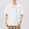 300g Heavy Short-sleeved T-shirt for Men's Summer New Solid Color T-shirt Retro Five-point Sleeve Loose