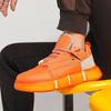 Оригинальные оранжевые кроссовки на платформе для мужчин, модные кожаные мужские кроссовки, повседневная уличная дизайнерская обувь для скейтбординга для мужчин