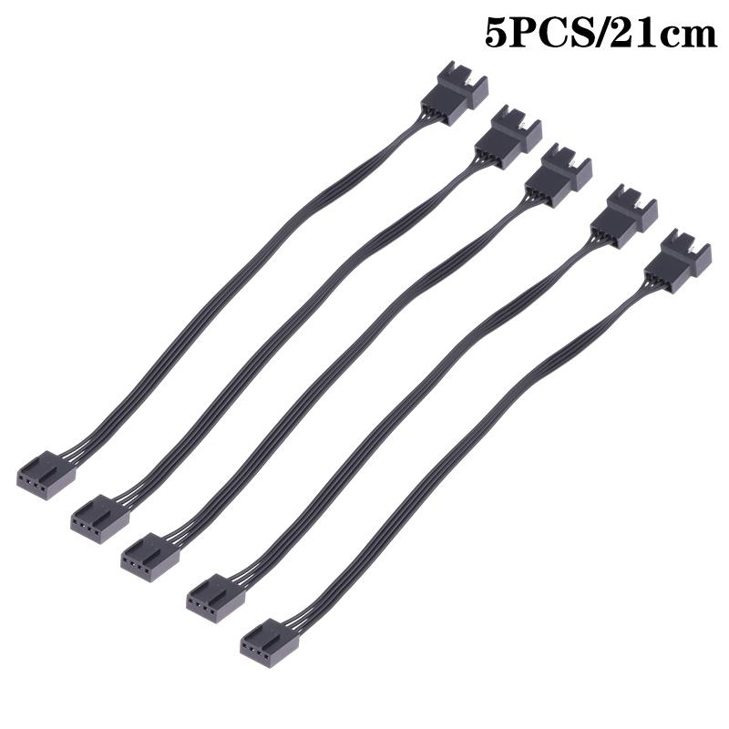 5 шт. 4-контактный ШИМ-адаптер для подключения вентилятора процессора, удлинитель для вентилятора компьютера, сменный кабель питания, аксессуары 24Awg