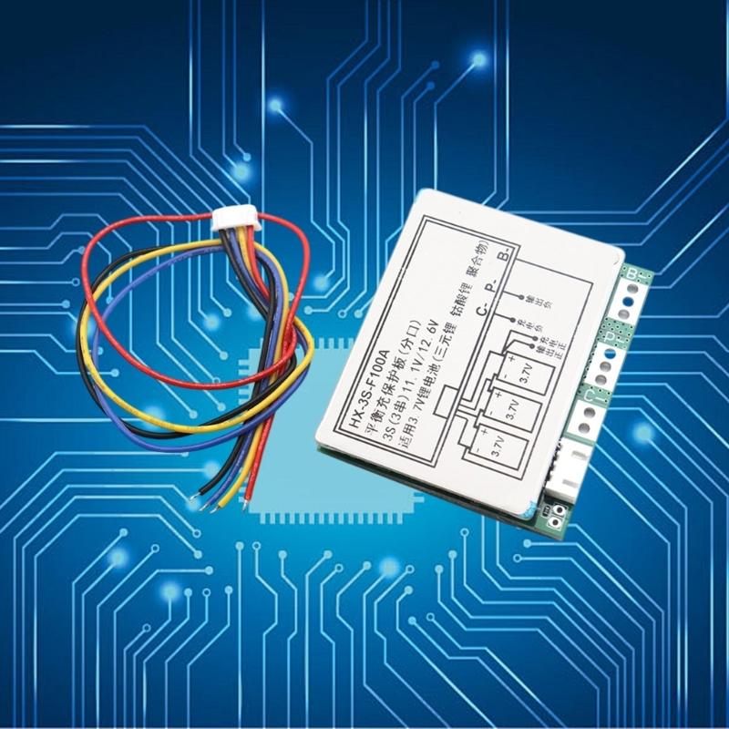 Высокоточный 100А 12.6В Li-ion BMS Платы PCB Балансировка Температурный Контроль Для Электроинструментов Солнечных Систем