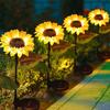 Outdoor Solar Sunflowers Lamp Smart Sense Garden Lights Yard Wedding Thanksgiving Decor Light Waterproof LED Lawn Light