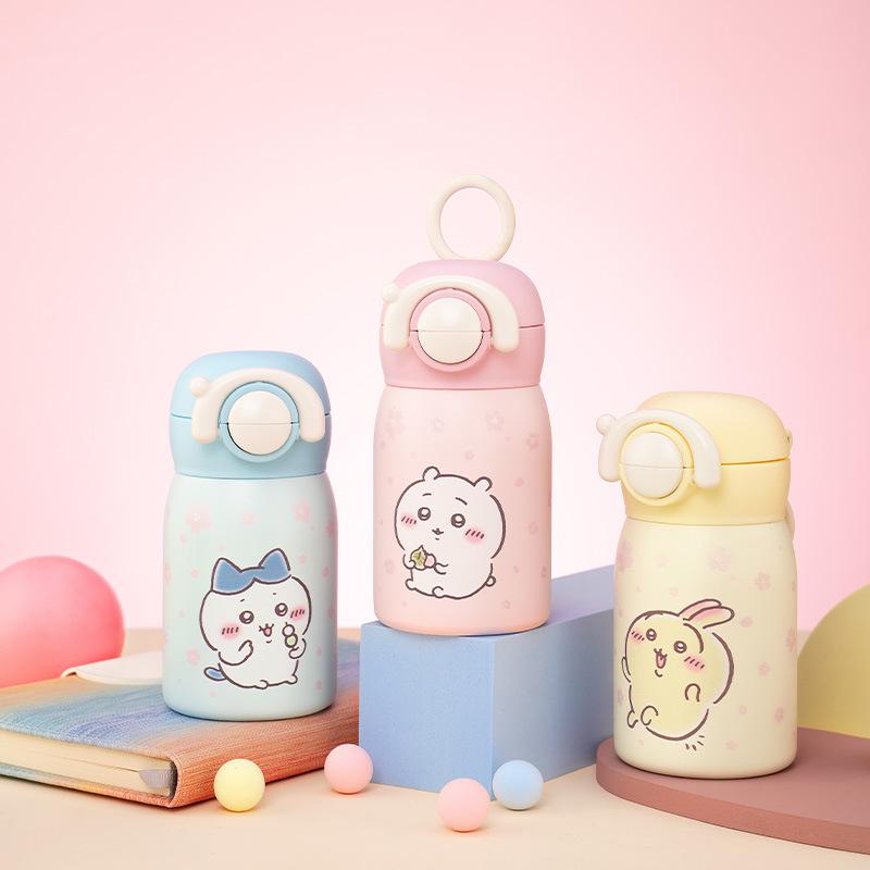 Мини-термос Jiji Kawaii - Милая портативная бутылка для воды из нержавеющей стали 316 для студентов