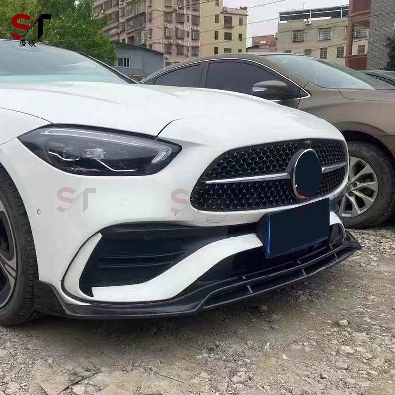 Mercedes-Benz C-Class W206 Carbon Fiber BS Front Lip Spoiler & Bumper Diffuser Kit.