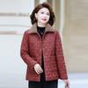 Autumn and Winter New Padded Short Jacket Middle-aged Women's Winter Velvet Warm Cotton Clothes