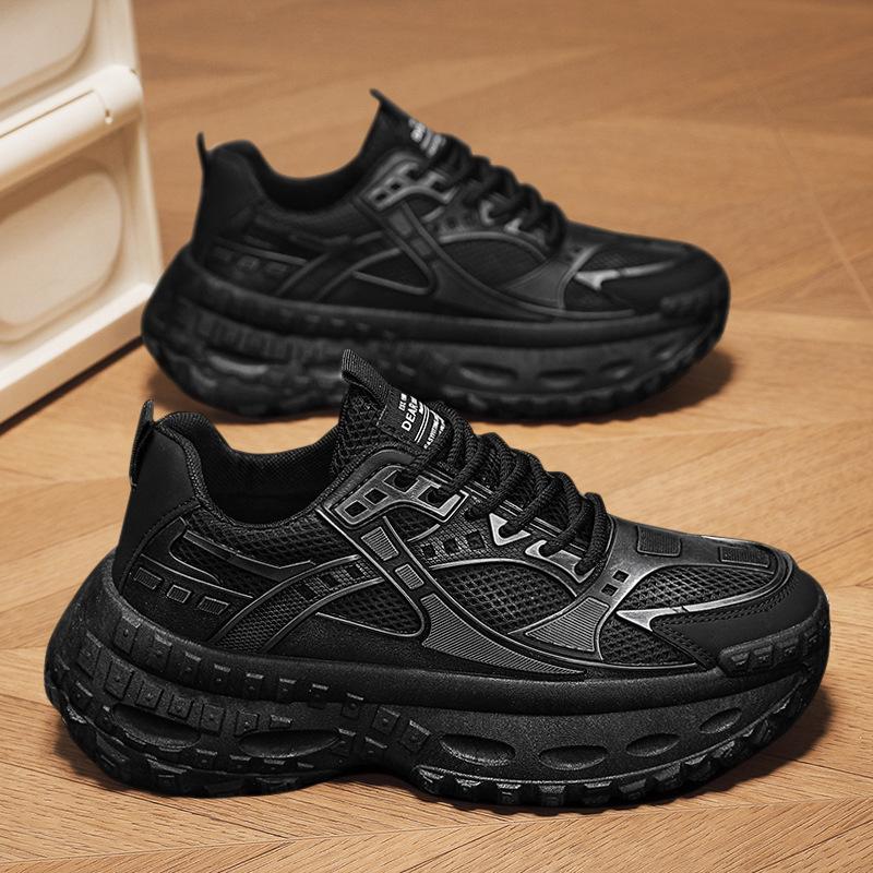 Модная мужская обувь в стиле «папины кроссовки» с эффектом потертости, новинка весны 2025 года, дышащие повседневные кроссовки на толстой подошве-шине