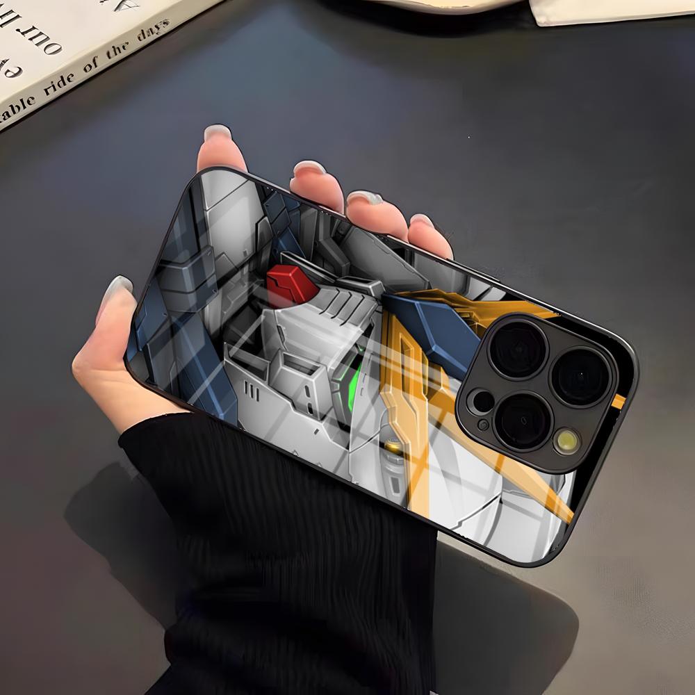 Крутой аниме чехол для телефона G-GUNDAM для IPhone 17 Pro Max 16 15 14 Pro Max 13 11 X Xs Xr 8 7Plus Стеклянная крышка