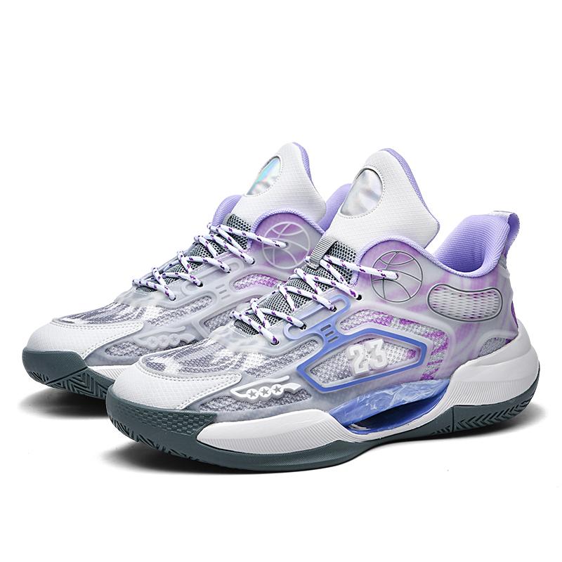 Новые светящиеся в темноте дышащие сетчатые баскетбольные кроссовки мужские настоящие боевые студенческие спортивные кроссовки с резиновой подошвой