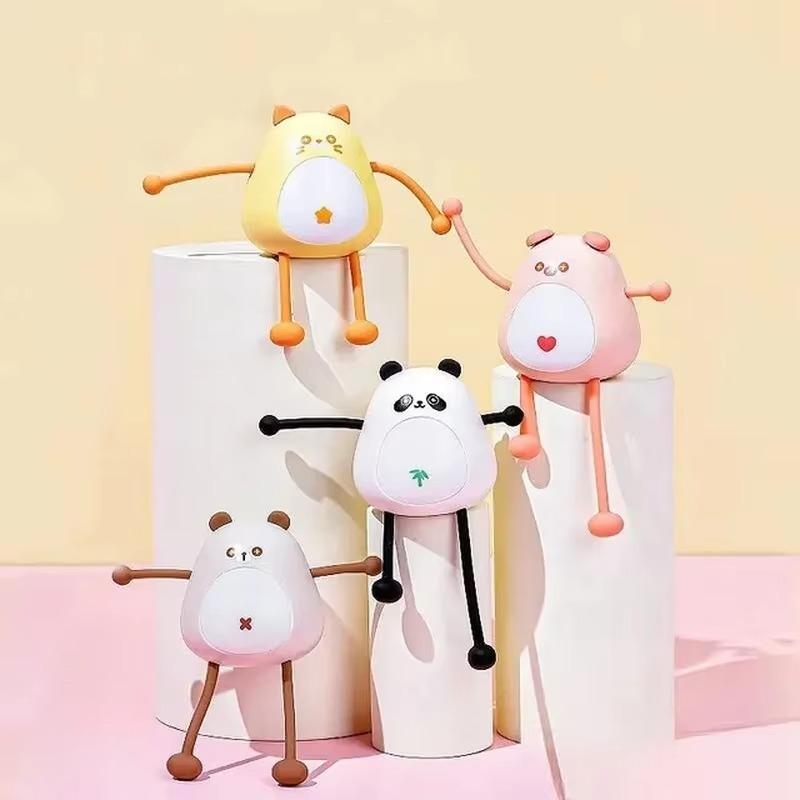 Мультяшный ночник мини DIY настольная лампа для чтения Роман животное настольные декоративные украшения лампа спальня декор подарки для детей
