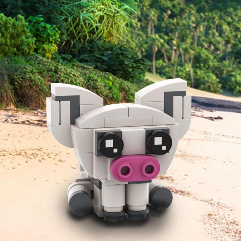 MOC Креативные Милые Животные Принцесса Питомец Пуа Свинья Brickheadz Модель Строительные Блоки Детские Игрушки для Детей Детские Подарки 66ШТ