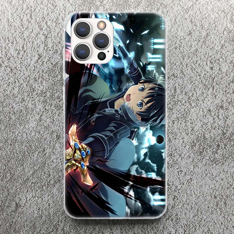 Чехол для телефона Sword Art Online Аниме Для iPhone 17 16 15 14 13 12 11 Pro Max Mini Plus Air 7 SE 8 Мягкий Силиконовый Печатный Чехол Funda F