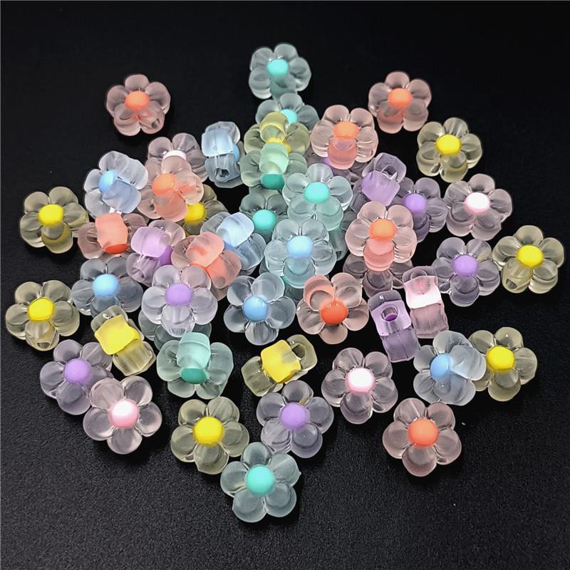 DIY Necklace Jewelry Making Bracelet Fashion Clear/Matte Jar Heart Plum Beads Handmade Material About100pcs Home