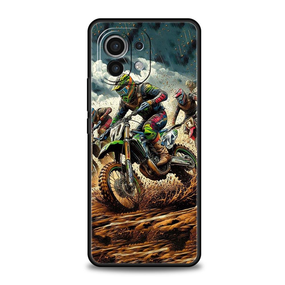 Motorcycle Phone Case Cover for Xiaomi Mi 17 15 14 13 12 11 Ultra 15T 14T 13T 12T 11T Pro Lite 5G Soft TPU Shell Fundas Capa Bag