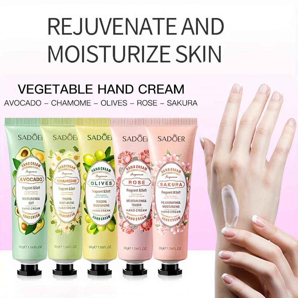 5pcs/Set Luxurious Floral & Fruity Hand Cream Gift Set Deeply Nourishing and Moisturizing Dry Cracked Skin Travel-Sized for Daily Hand Care