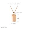 Kinel Glossy Simple Rose Gold Color Square Pendant Necklace