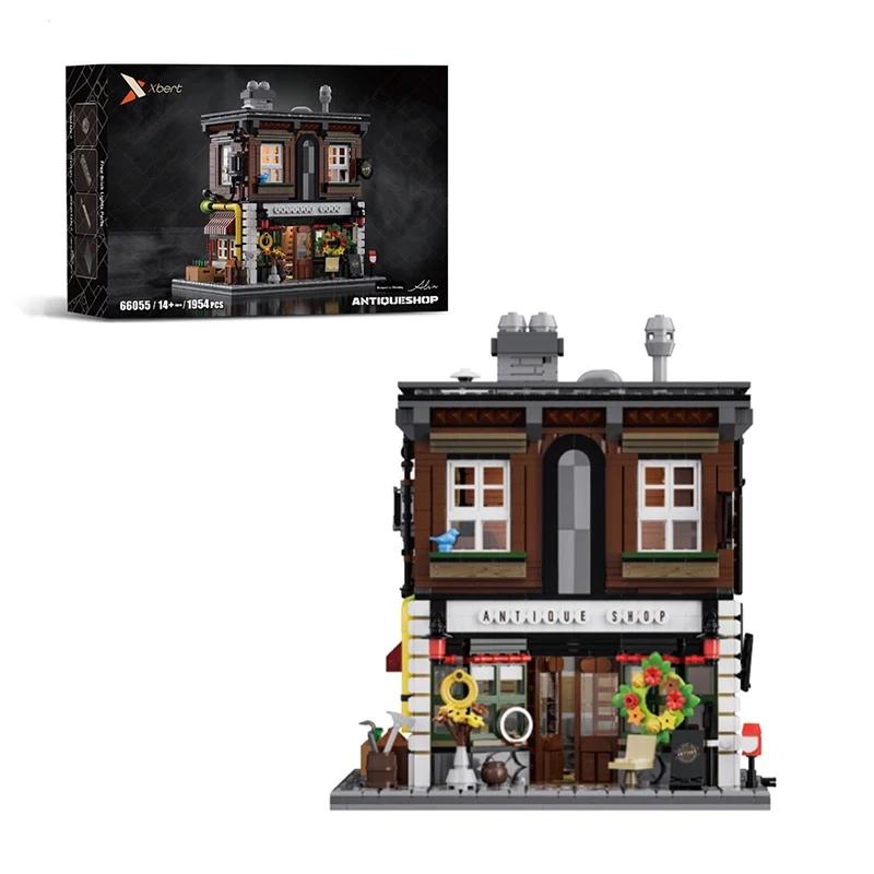 Non-Toxic Tavern Antique Shop Building Blocks Moc City Street Scene Architectural Model Bricks Desktop Ornaments Kids Educational Diy Toys