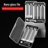 Нано-стеклянная пилочка для ногтей: Прозрачный инструмент для маникюра для полировки и баффинга.