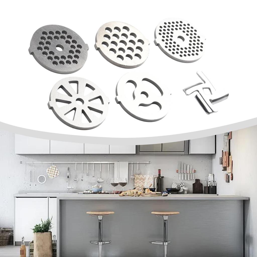Кухонная мясорубка Инструмент Главная 6 шт Миксер Пластины Диски Комплект Нержавеющая сталь