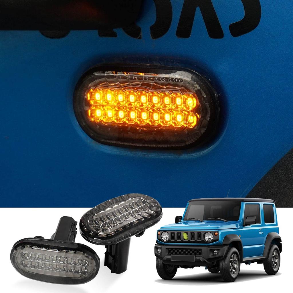 Cartist Светодиодные боковые указатели поворота для Suzuki Jimny JB64W Jimny Sierra JB74W с функцией последовательного включения SIERRA 3030 SMD Сильно тонированные Гиперфлеш Легкая установка