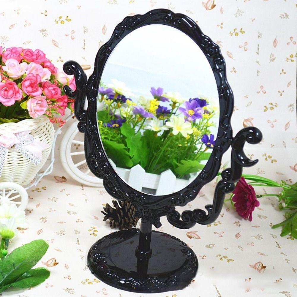 Rotatable Rotation Makeup Mirror European Style Desktop Makeup Mirror  Anniversary Gift