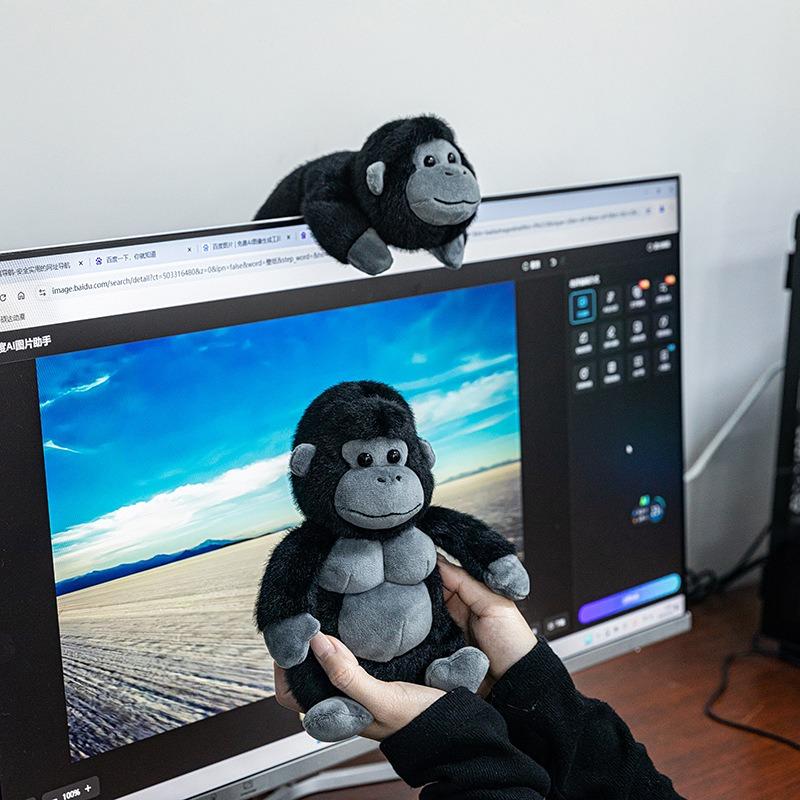 Плюшевый брелок-шимпанзе, плюшевая игрушка-горилла, декор для рюкзака, милый мультяшный набивной плюшевый кулон, подарок для мужчин, шарм для сумки