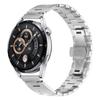 Для Huawei Watch GT 3 Pro 46мм Сменный ремешок H-типа Застежка-бабочка Браслет для часов из нержавеющей стали Серебристый
