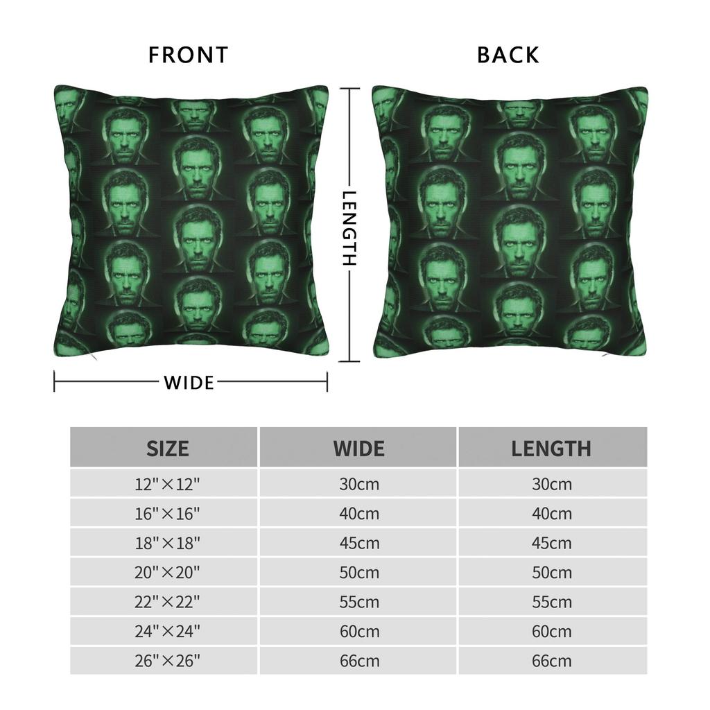 Dr. House Square Pillow Cases House Md Cushion Cover Custom Zippered Decorative Pillowcase For Home 45X45Cm
