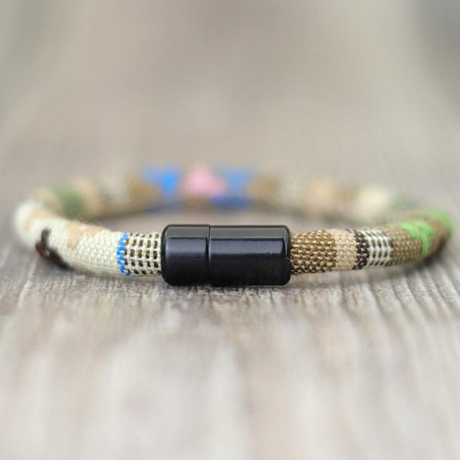 Богемный ручной браслет из веревки для мужчин и женщин, этнический стиль, модель для пары, красочная ткань, BFF, подходящие украшения