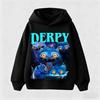 Children's Korean Wave Fashion Casual Tops KPop Demon Hunter Rumi Derpy Cartoon Girls Boy Hooded Sweatshirt War Kids Outfits Gif