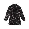 Floral Chiffon Shirt Blouse Female Korean Version 3/4 Sleeve Shirt Fashion Small Shirt Top Elastic Cuffs