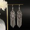 Metal Tassel Earrings for Women, Artistic Temperament Retro Ethnic Style Jewelry Gift