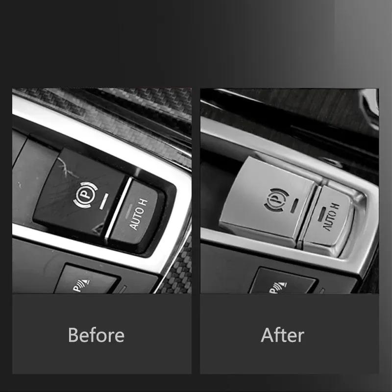 Для BMW 5 6 7 серии 5GT X3 X4 X5 X6 2 шт., электрический стояночный тормоз из алюминиевого сплава, EPB, декоративная накладка