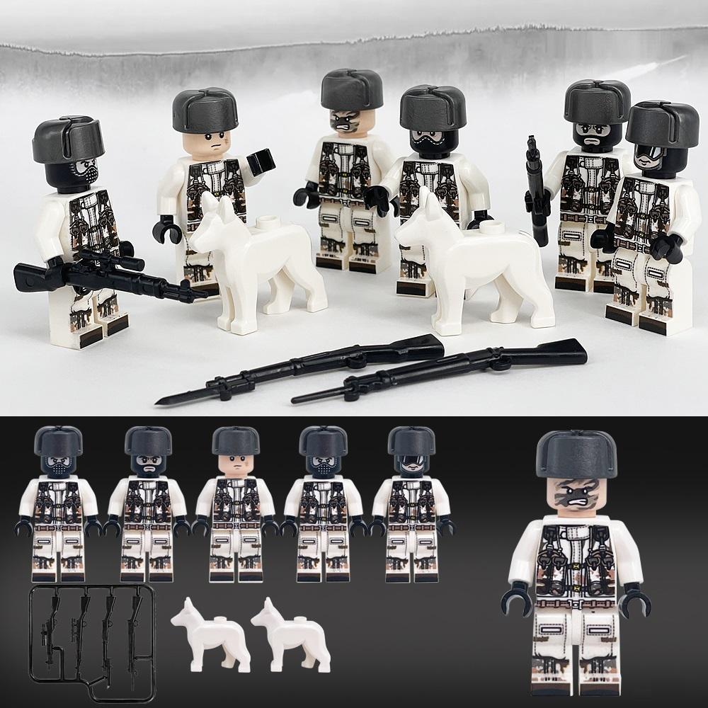 Снежный Призрак Коммандос SWAT Жилет спецназа Шлем Военное оружие SWAT Минифигурки Блоки Сборка Модель Строительные игрушки Совместимый бренд