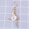 Fashion Heart Lock And Clover Keychain For Stylish Bag Decor With Electroplated Alloy