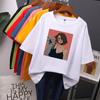 Kawaii Graphic Printed T Shirts Women Summer Plus Size Harajuku Cotton Tees Oversized Casual Short Sleeves Female Top