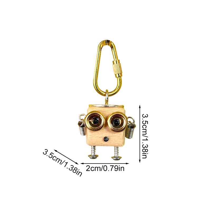 1 шт. Деревянный Металлический Милый Форма Машинки Уникальный Робот Подвеска Креативные Личные Украшения Панк Кошелек Сумка Подвеска Автомобильный Брелок