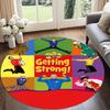 The Wiggles Printed Round Rug Carpet Chair Rug Area Rug Entryway Doormats,for Office Chair Living Room Bedroom Kitchen Room.