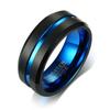 Accessories Tungsten Ring Black Ring Blue Matte Texture Super Hard Men's