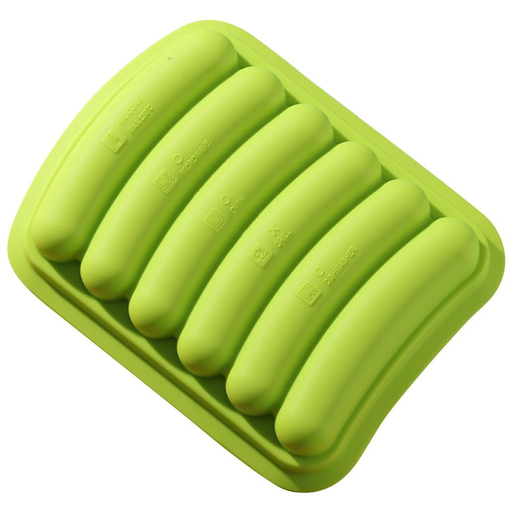 Силиконовые формы для сосисок - Антипригарные гибкие формы для хот-догов, 6 ячеек, контейнер для выпечки, приготовления, варки на пару - DIY домашние сосиски