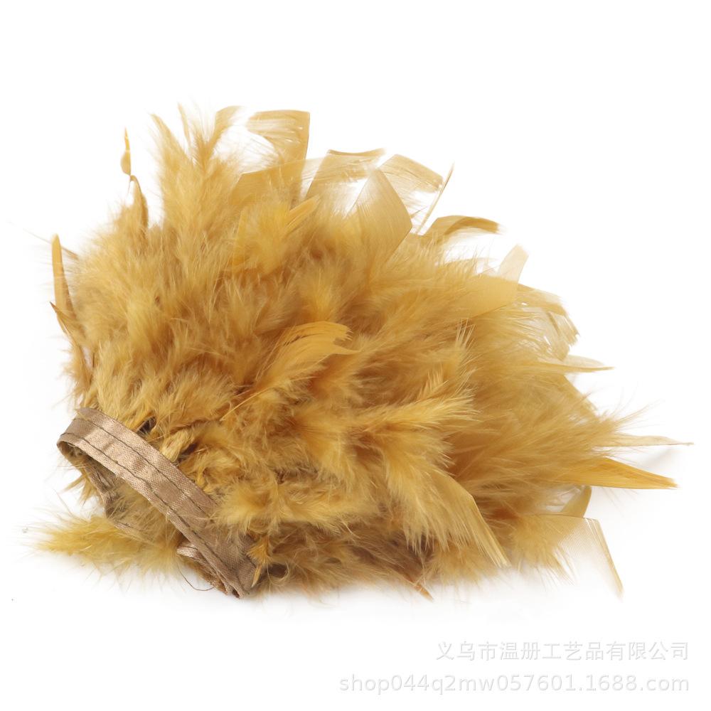 Feather Turkey Feather Lace Car Doll Decorative Fire Piece Cloth Edge Feather Handmade Dress Skirt Material
