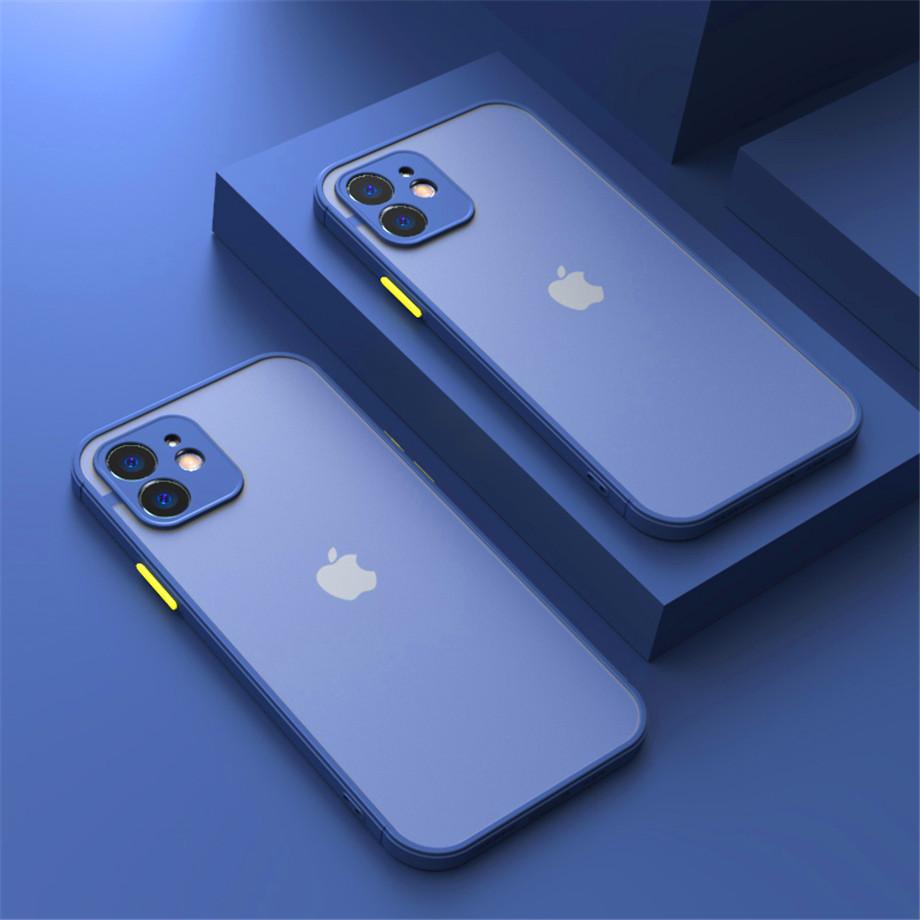 Роскошный противоударный матовый чехол для iPhone 11 12 13 14 15 Pro Max XR XS X 7 8 Plus SE Mini силиконовый бампер прозрачный чехол