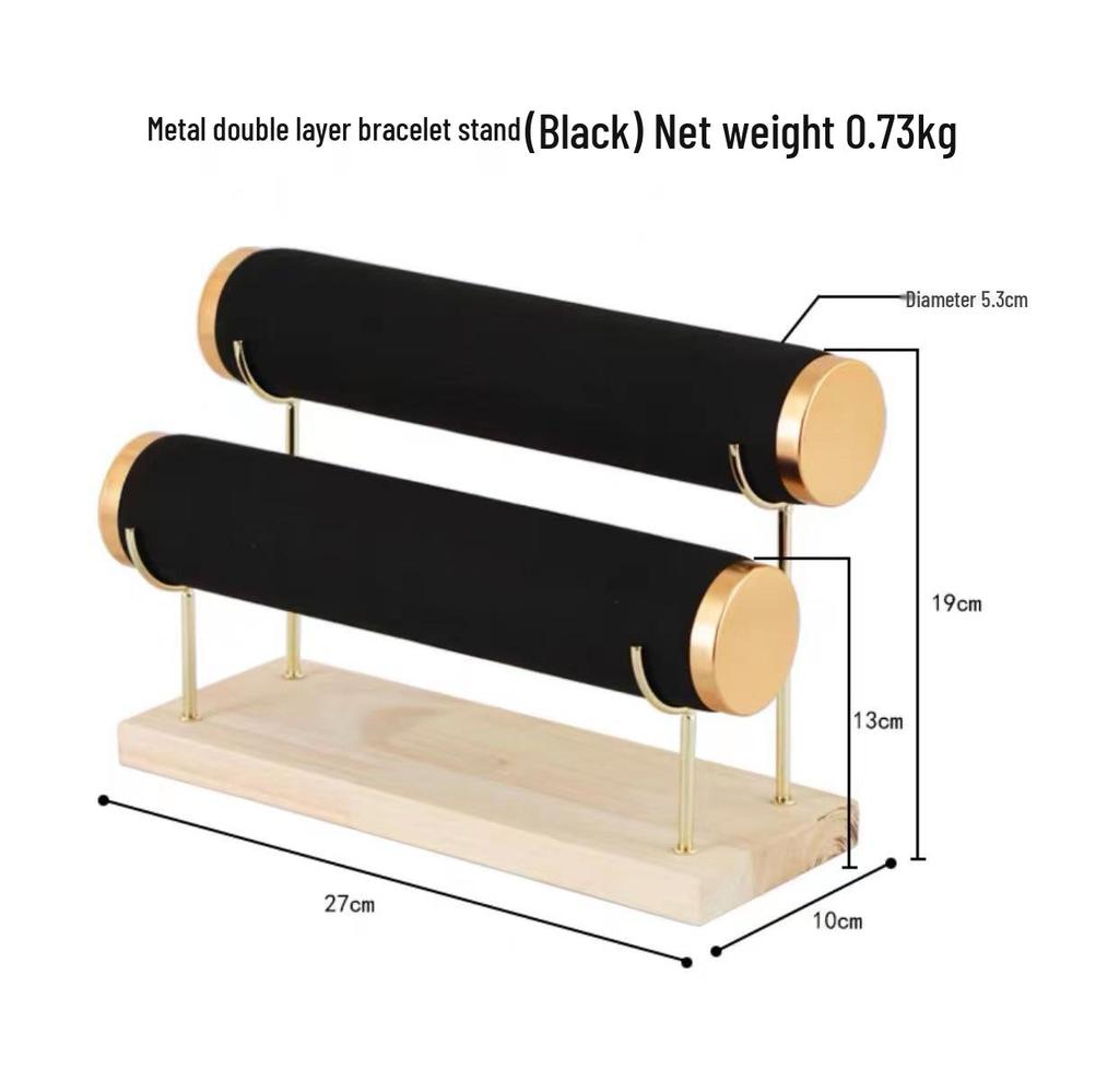 Бархатная подставка для ювелирных изделий: Массив дерева, одно/двухъярусный для браслетов и часов