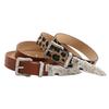 Leopard Print Mermaid 3-Piece Belt Set for Women Men - Unisex Small Niche Waist Belt for Jeans, Versatile Denim Accessory 4pcs