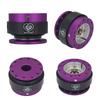 Kyostar 100% Real Carbon Fiber Steering Wheel Quick Release Hub Adapter Snap-Off Booster Kit (Purple)