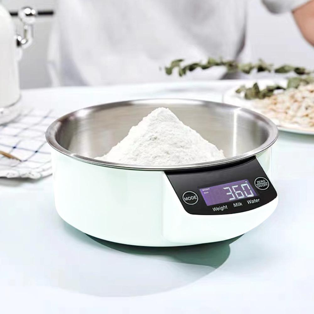 LCD Display Stainless Steel Electronic Bowl Scale Detachable Food Bowl Scale Baking