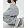 Autumn Winter Straight Thick Women's Sweatpants Loose Drawstring Wide-leg Cotton Long Pants Korean Style Casual High Waist Solid Color Trousers 2397