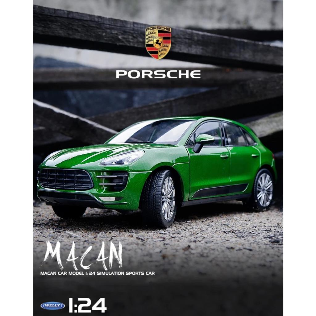 Welly 1/24 Porsche Macan Turbo SUV Alloy Car Diecasts & Toy Vehicles Car Model Miniature Scale Model Car Toy for Children