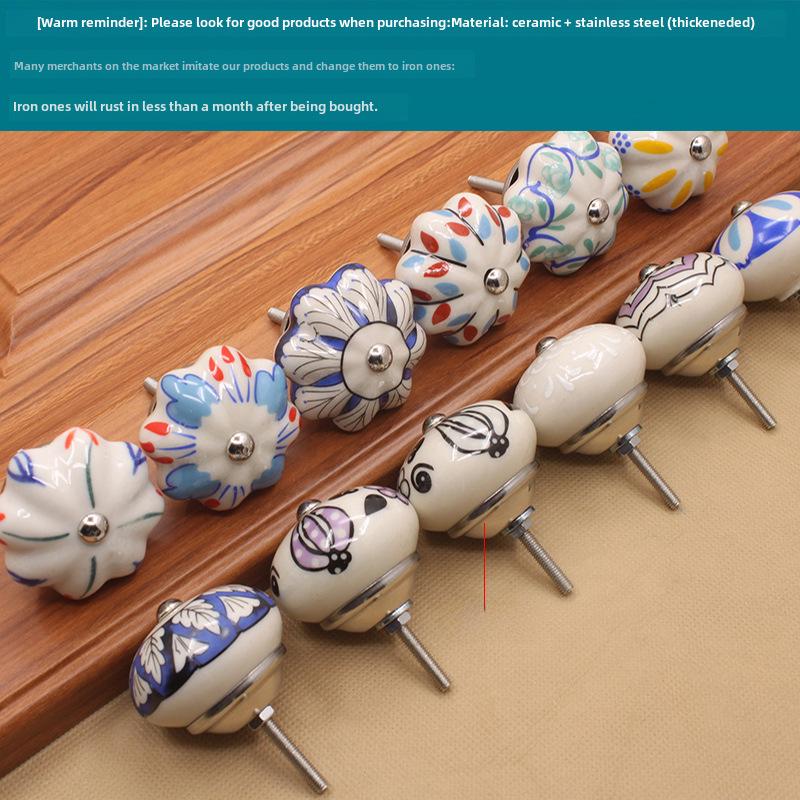 Американская современная керамическая ручка-тыква - круглая, с одним отверстием для шкафов и гардеробов