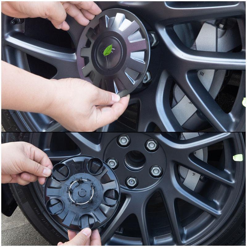 ZFX1 4pcs Wheel Center Hubcaps For Tesla 2024 Model 3 Highland Wheel Cap Dustproof Anti Slip Car Modification Accessories