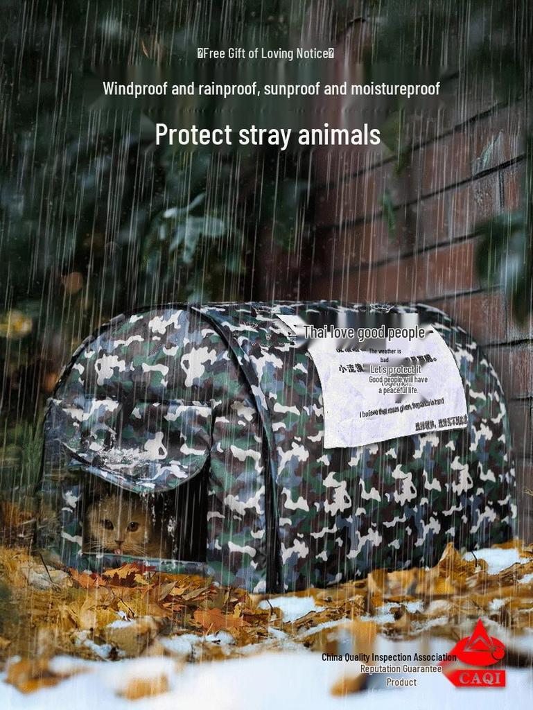 Полностью закрытое водонепроницаемое гнездо для домашних животных для собак и кошек - Осень/Зима